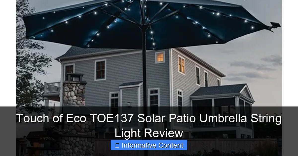 Touch of Eco TOE137 Solar Patio Umbrella String Light Review