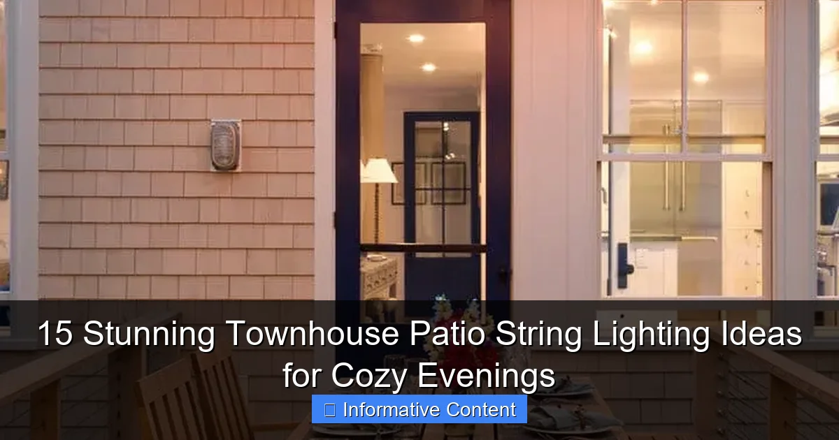 15 Stunning Townhouse Patio String Lighting Ideas for Cozy Evenings