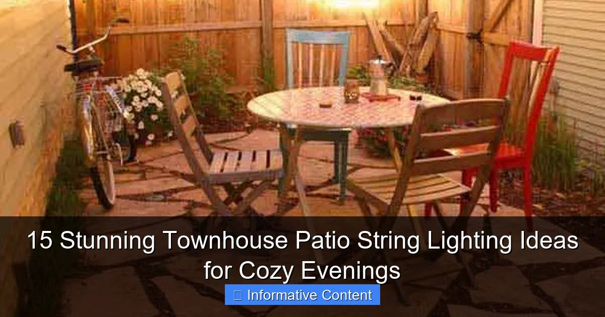 15 Stunning Townhouse Patio String Lighting Ideas for Cozy Evenings