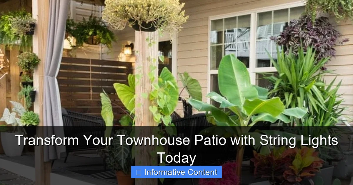 Transform Your Townhouse Patio with String Lights Today