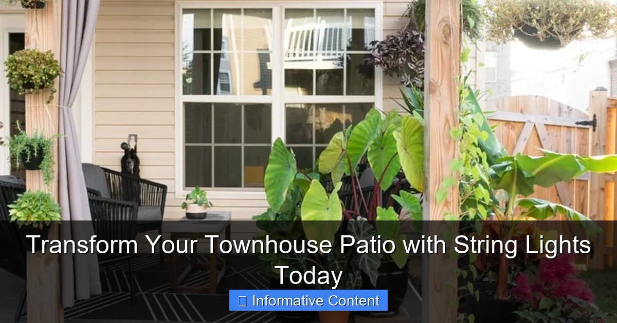 Transform Your Townhouse Patio with String Lights Today