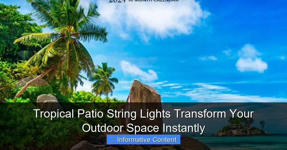 Tropical Patio String Lights Transform Your Outdoor Space Instantly