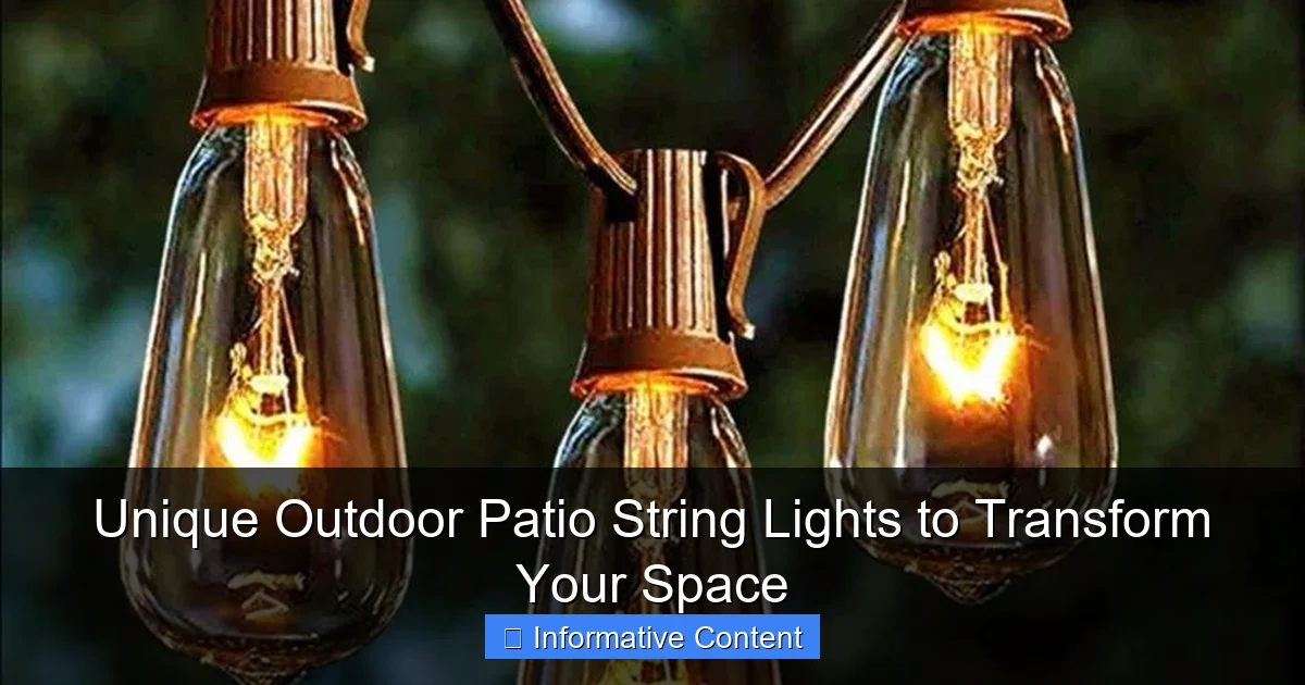 Unique Outdoor Patio String Lights to Transform Your Space