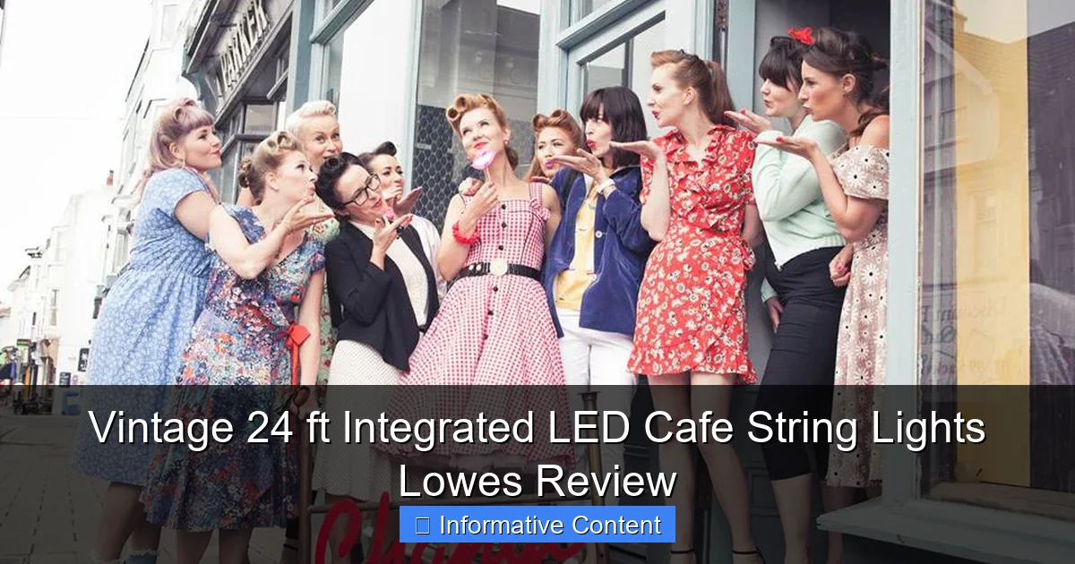 Vintage 24 ft Integrated LED Cafe String Lights Lowes Review