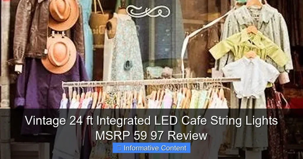 Vintage 24 ft Integrated LED Cafe String Lights MSRP 59 97 Review