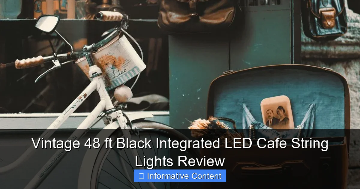 Vintage 48 ft Black Integrated LED Cafe String Lights Review