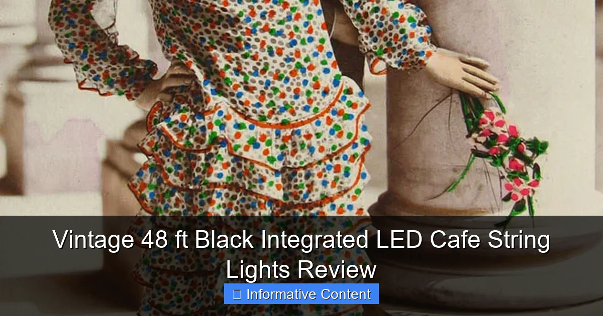 Vintage 48 ft Black Integrated LED Cafe String Lights Review