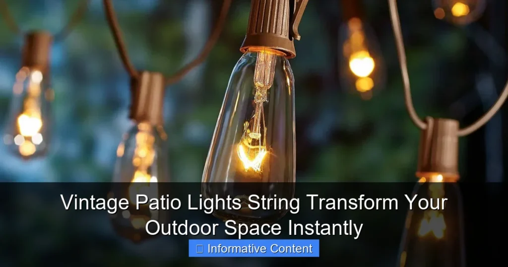 Vintage Patio Lights String Transform Your Outdoor Space Instantly