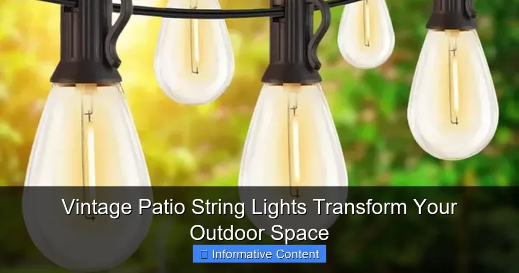 Vintage Patio String Lights Transform Your Outdoor Space