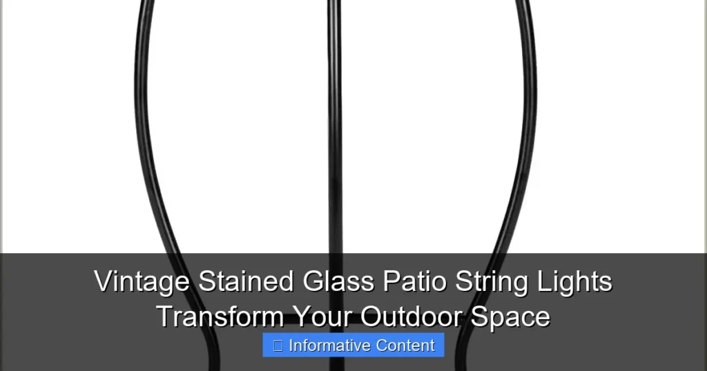 Vintage Stained Glass Patio String Lights Transform Your Outdoor Space