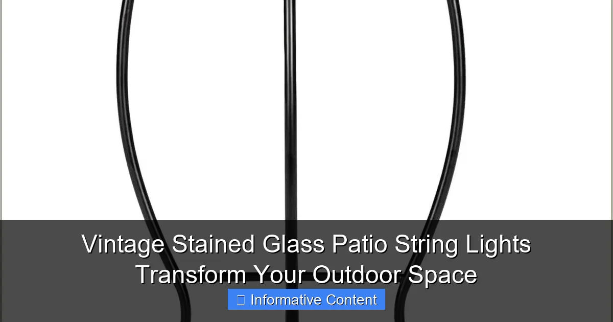 Vintage Stained Glass Patio String Lights Transform Your Outdoor Space