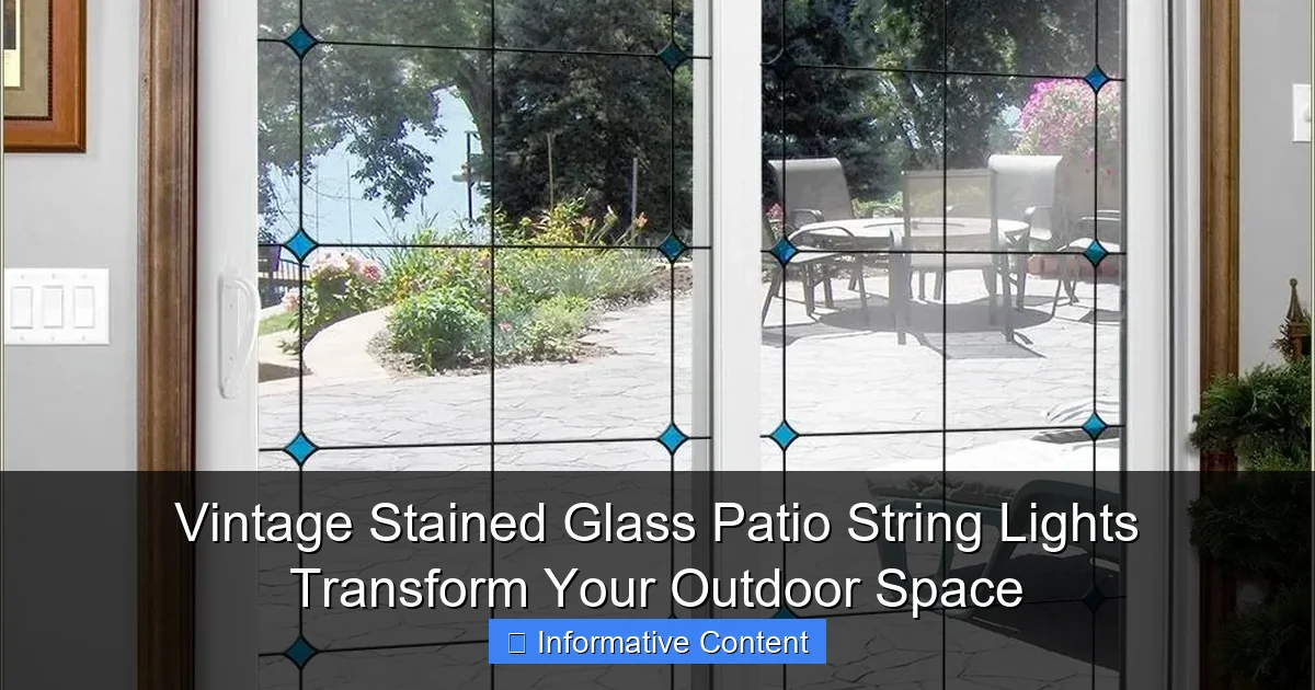 Vintage Stained Glass Patio String Lights Transform Your Outdoor Space
