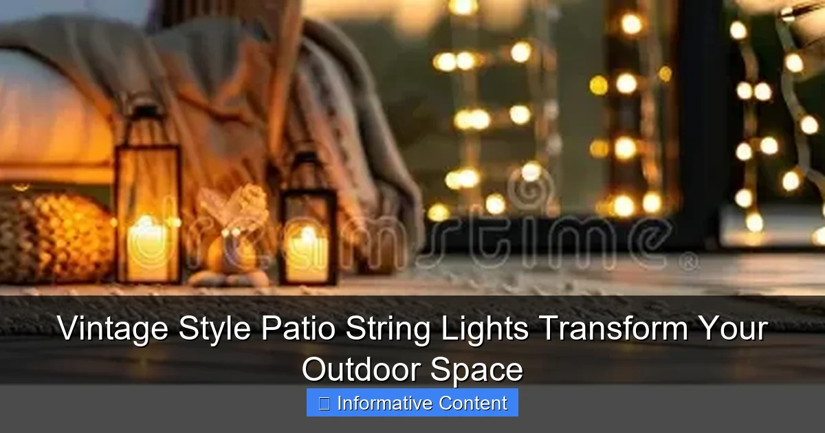 Vintage Style Patio String Lights Transform Your Outdoor Space