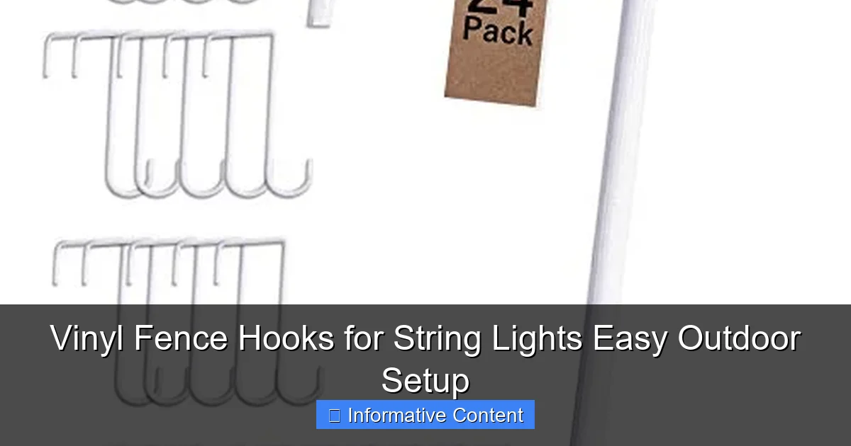 Vinyl Fence Hooks for String Lights Easy Outdoor Setup