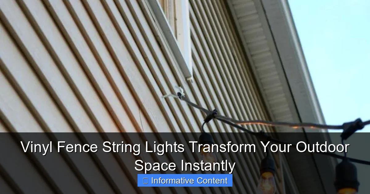 Vinyl Fence String Lights Transform Your Outdoor Space Instantly