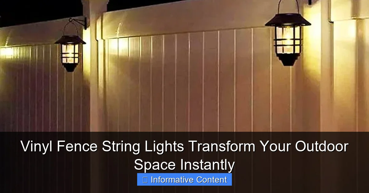 Vinyl Fence String Lights Transform Your Outdoor Space Instantly
