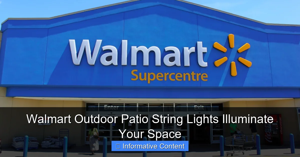 Walmart Outdoor Patio String Lights Illuminate Your Space