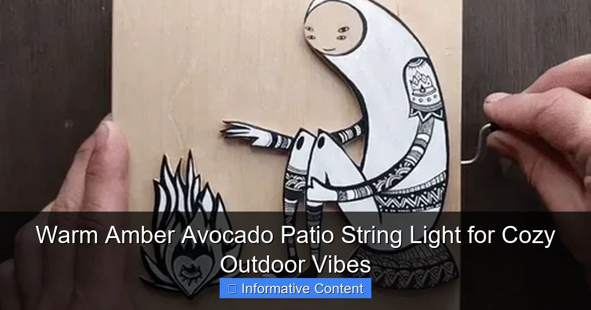 Warm Amber Avocado Patio String Light for Cozy Outdoor Vibes