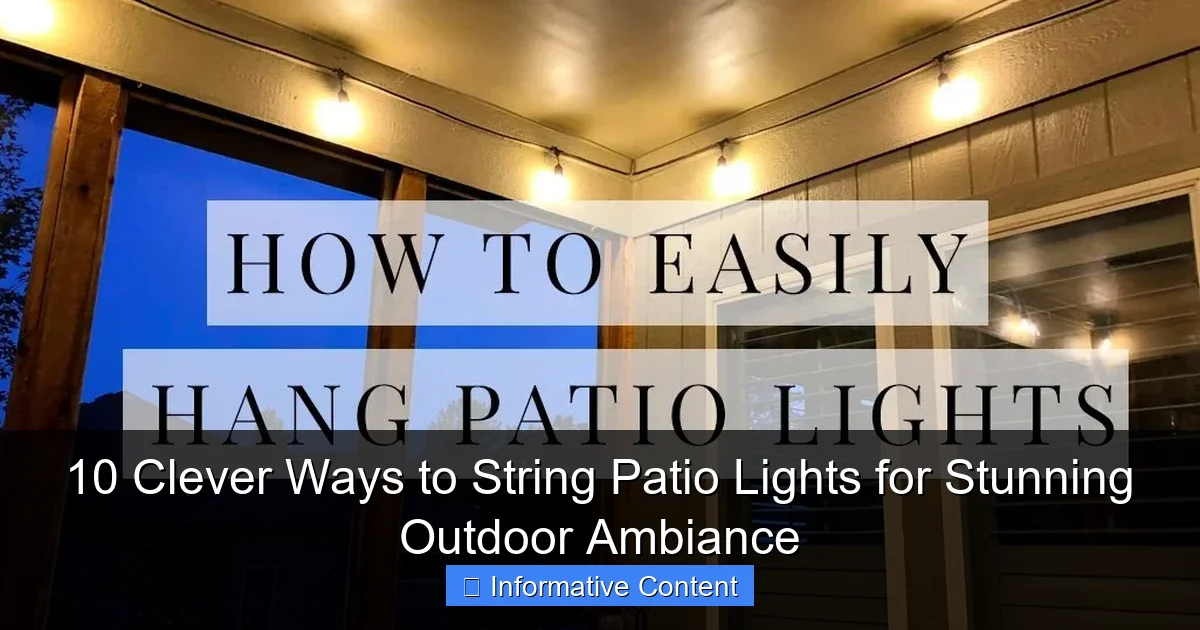 10 Clever Ways to String Patio Lights for Stunning Outdoor Ambiance