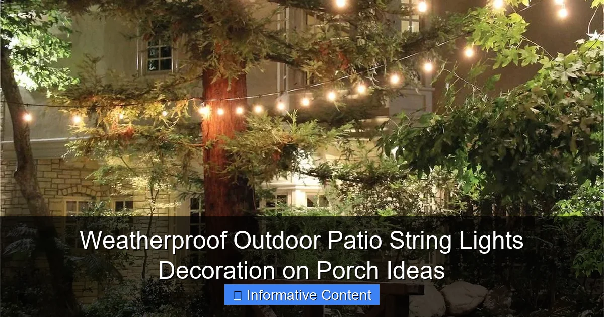 Weatherproof Outdoor Patio String Lights Decoration on Porch Ideas