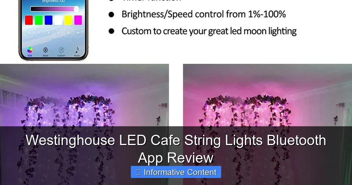 Westinghouse LED Cafe String Lights Bluetooth App Review