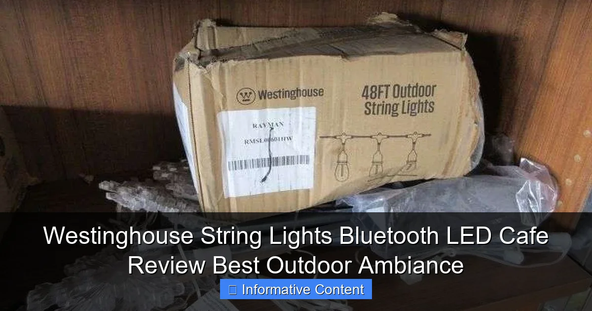 Westinghouse String Lights Bluetooth LED Cafe Review Best Outdoor Ambiance