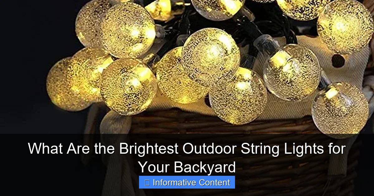 What Are the Brightest Outdoor String Lights for Your Backyard