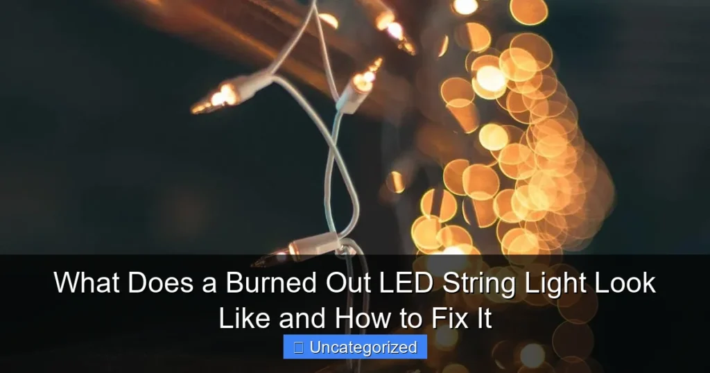 What Does a Burned Out LED String Light Look Like and How to Fix It