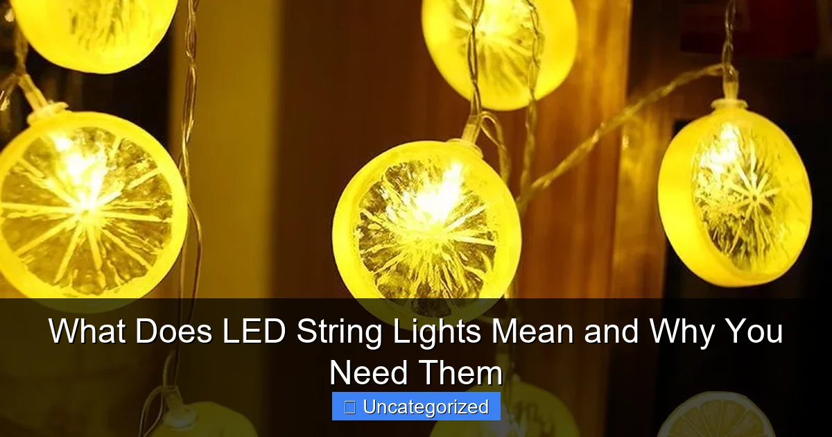 What Does LED String Lights Mean and Why You Need Them