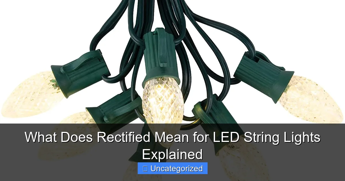 What Does Rectified Mean for LED String Lights Explained
