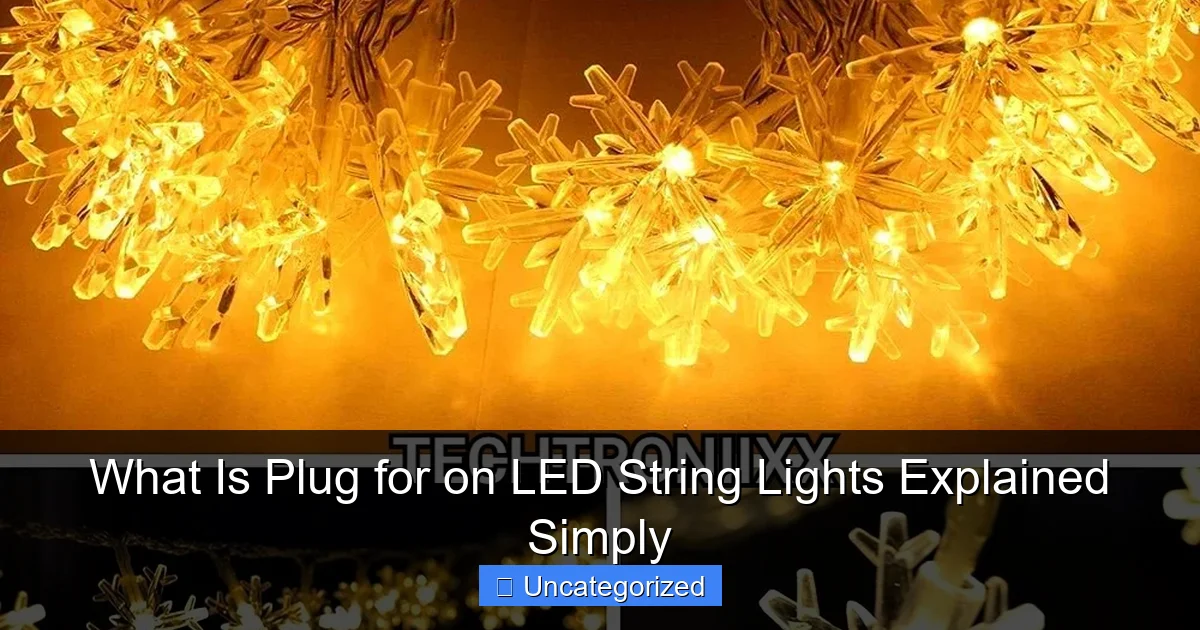 What Is Plug for on LED String Lights Explained Simply