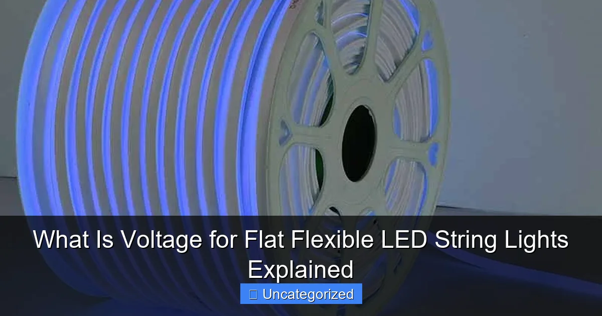 What Is Voltage for Flat Flexible LED String Lights Explained