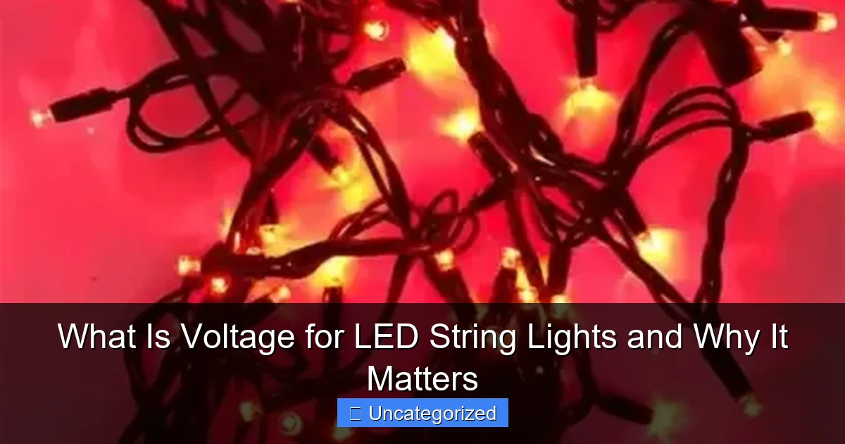 What Is Voltage for LED String Lights and Why It Matters