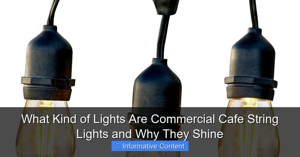 What Kind of Lights Are Commercial Cafe String Lights and Why They Shine