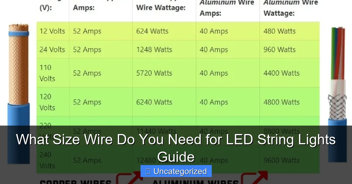 What Size Wire Do You Need for LED String Lights Guide