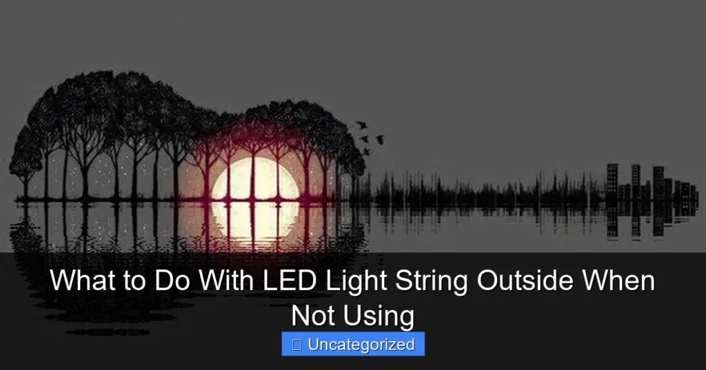 What to Do With LED Light String Outside When Not Using