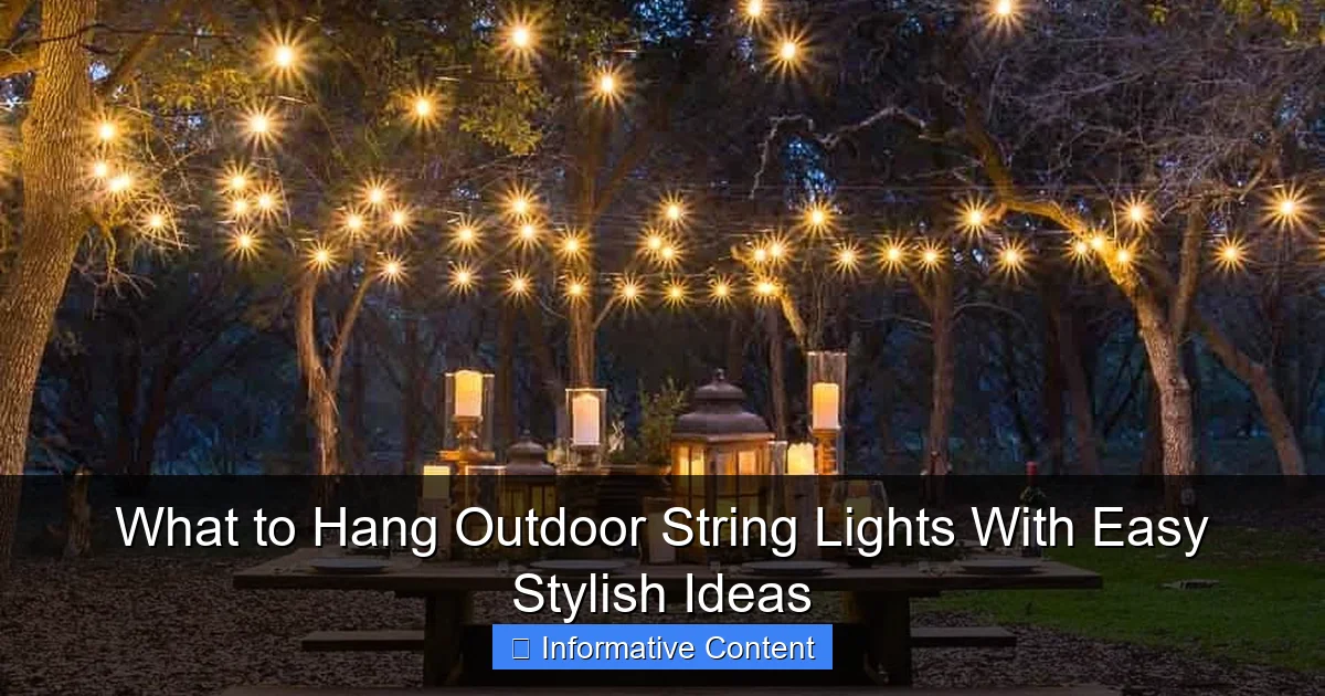 What to Hang Outdoor String Lights With Easy Stylish Ideas