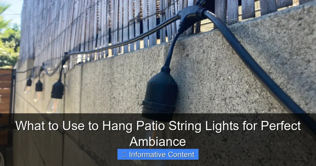 What to Use to Hang Patio String Lights for Perfect Ambiance