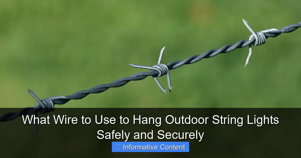 What Wire to Use to Hang Outdoor String Lights Safely and Securely