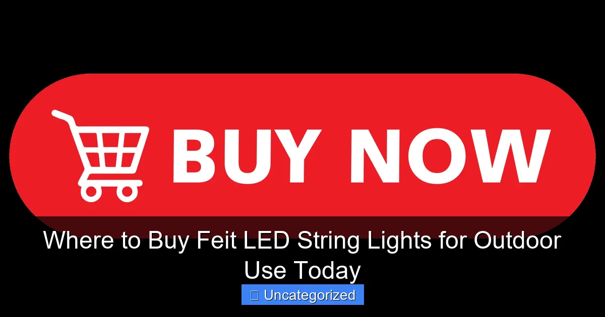 Where to Buy Feit LED String Lights for Outdoor Use Today
