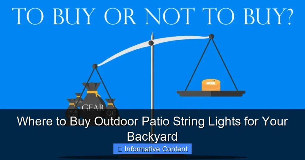 Where to Buy Outdoor Patio String Lights for Your Backyard