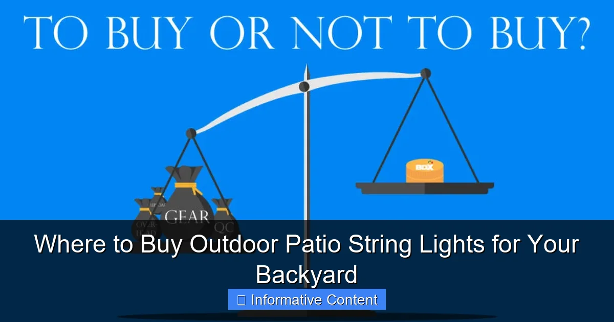 Where to Buy Outdoor Patio String Lights for Your Backyard