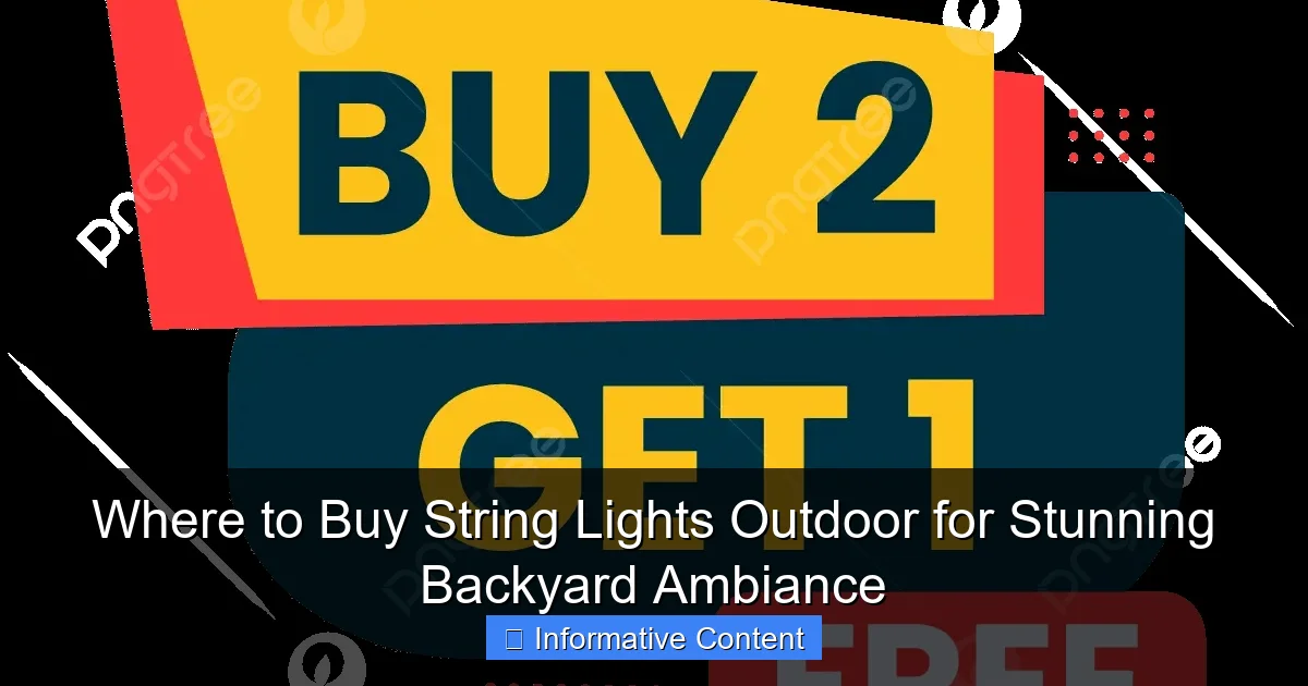 Where to Buy String Lights Outdoor for Stunning Backyard Ambiance