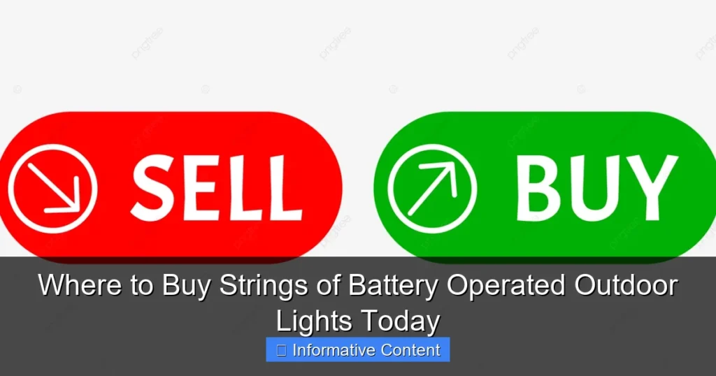 Where to Buy Strings of Battery Operated Outdoor Lights Today