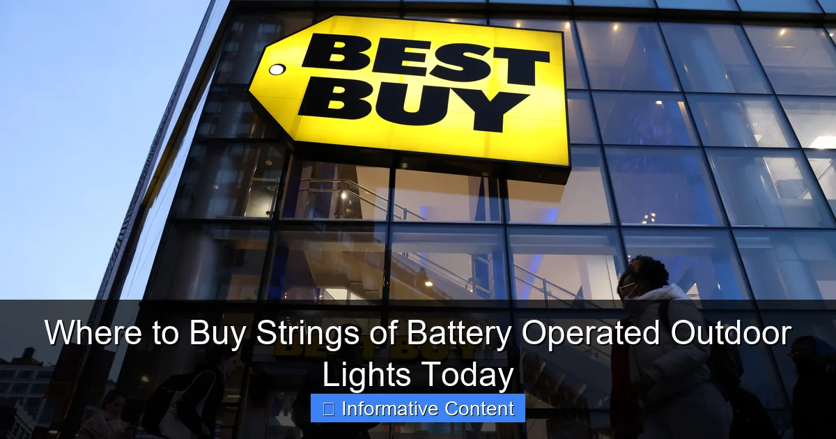 Where to Buy Strings of Battery Operated Outdoor Lights Today