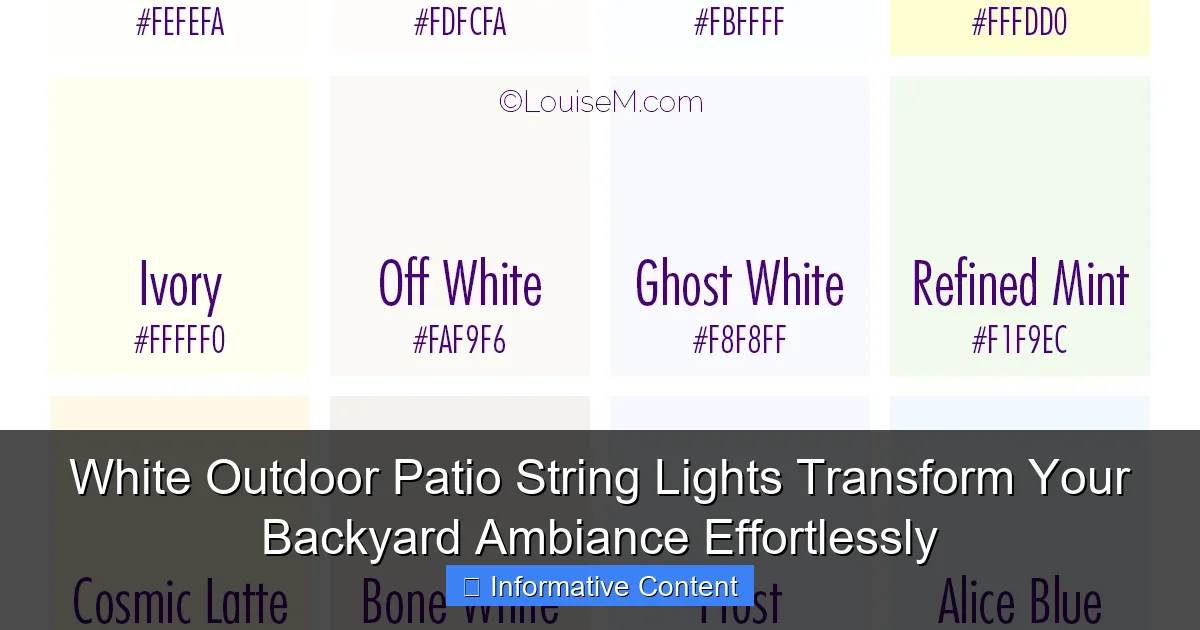 White Outdoor Patio String Lights Transform Your Backyard Ambiance Effortlessly