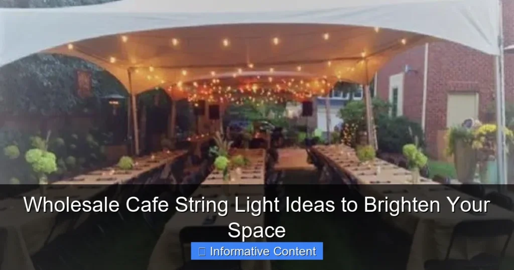 Wholesale Cafe String Light Ideas to Brighten Your Space