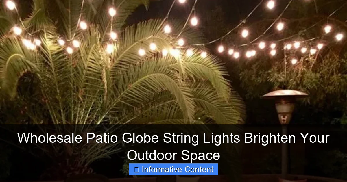 Wholesale Patio Globe String Lights Brighten Your Outdoor Space