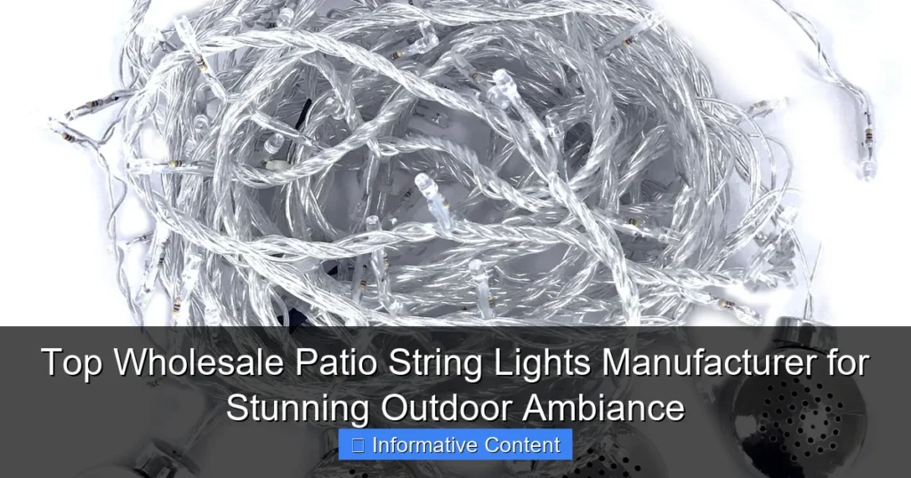 Top Wholesale Patio String Lights Manufacturer for Stunning Outdoor Ambiance