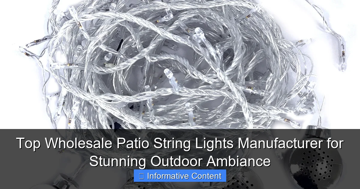 Top Wholesale Patio String Lights Manufacturer for Stunning Outdoor Ambiance
